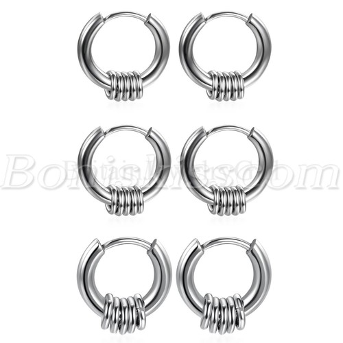 Orecchini huggie cerchio uomo - cerchio,